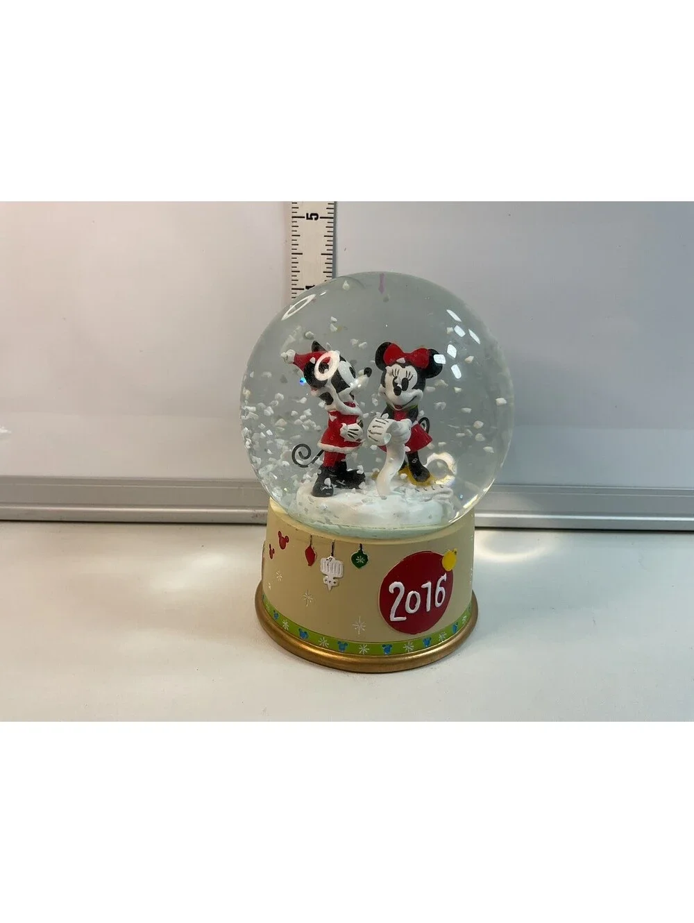 2016 Mickey And Minnie Snowglobe NIB